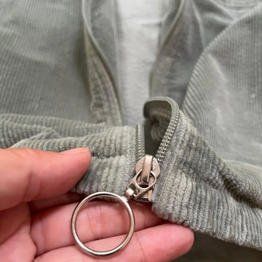 Rokit Sage Cotton Corduroy Short Sleeve Full‎ Zip Jacket Pockets Shirt, Size M Green Size M - Image 12