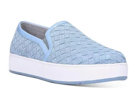 Donald Pliner Rally Woven Slip-On Sneakers in Denim Calf Suede Size 5.5 NWT - Image 1