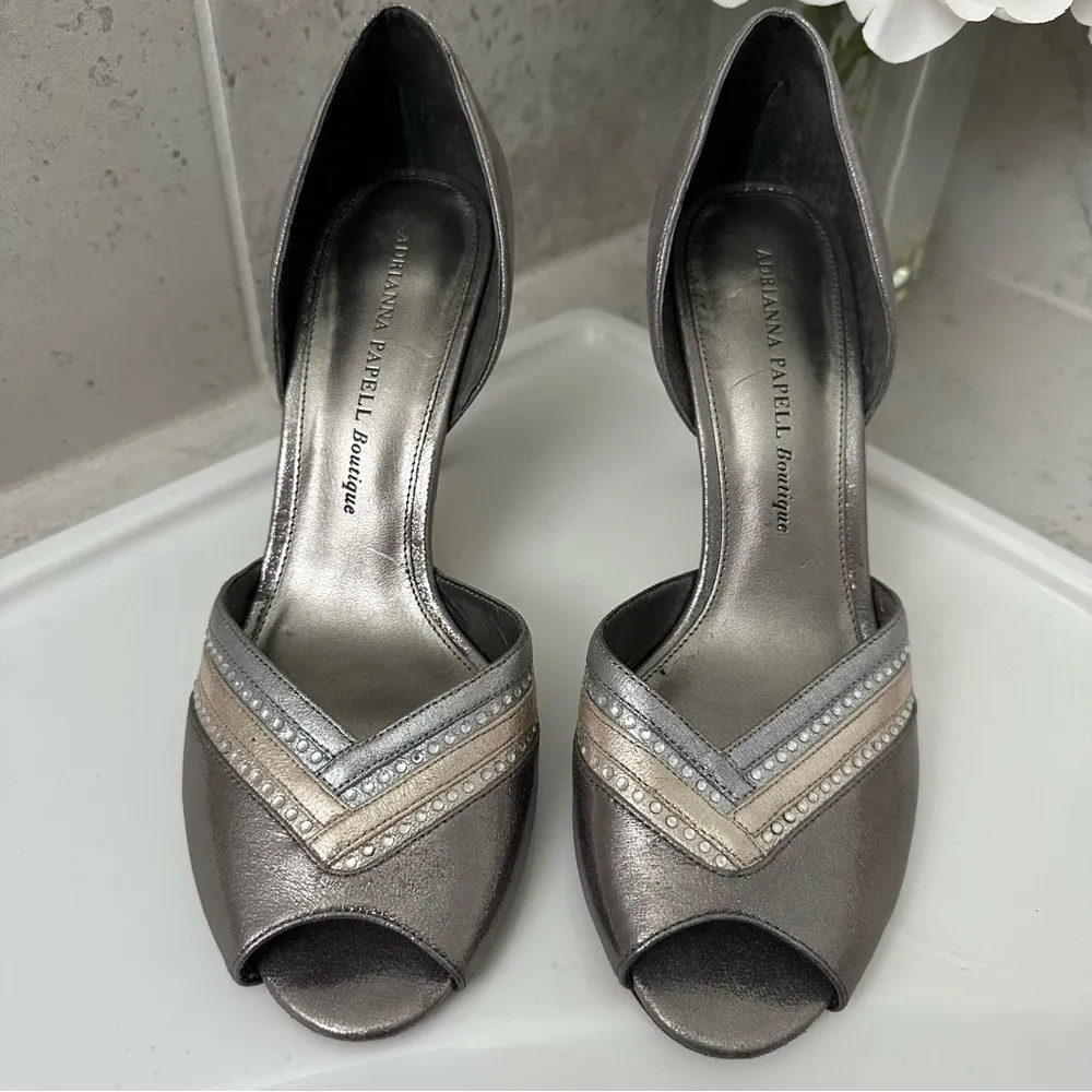 ADRIANA PAPELL Boutique Women’s Metallic Dress Shoes Size 9 - Image 4