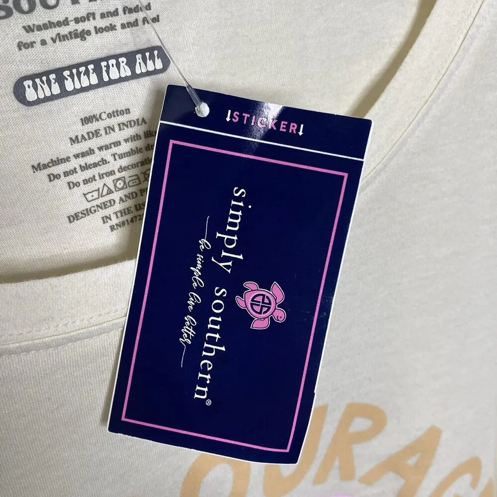 Simply Southern OS "Have courage and Be Kind" Tee - VANILLA ACID - Image 4