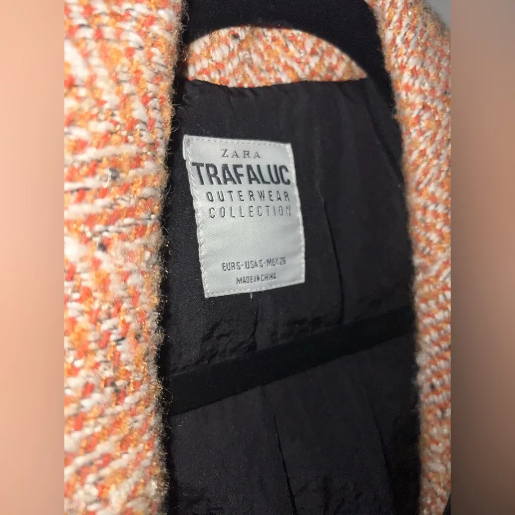 Zara Herringbone Coat Women’s - Image 2