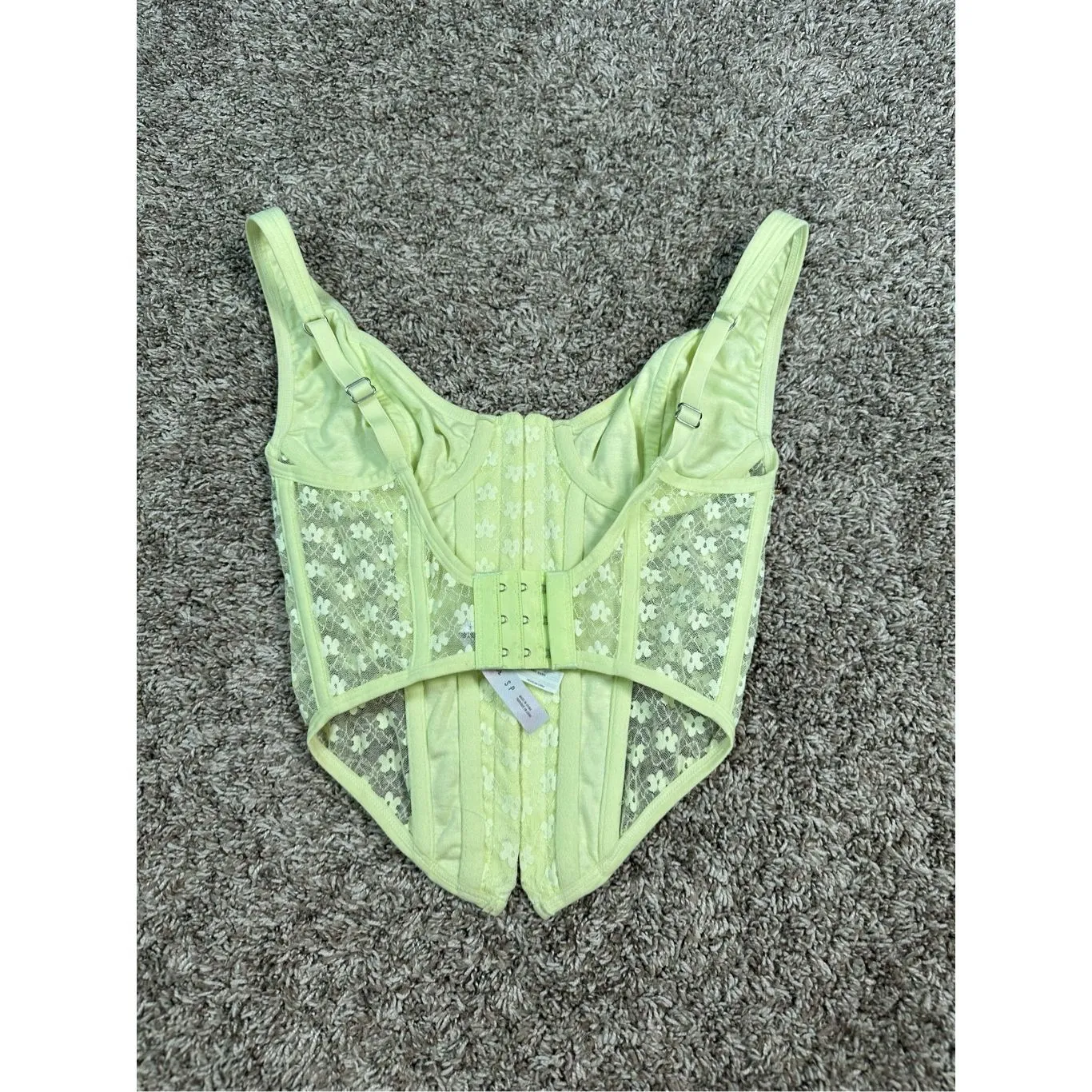 Urban Outfitters Out From Under Wildflower Lace Corset Top Yellow Underwire S - Image 8