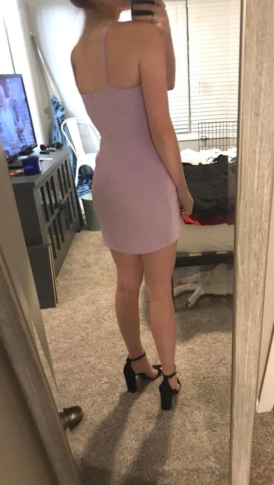 Lavender Tie Cocktail Dress - Image 7