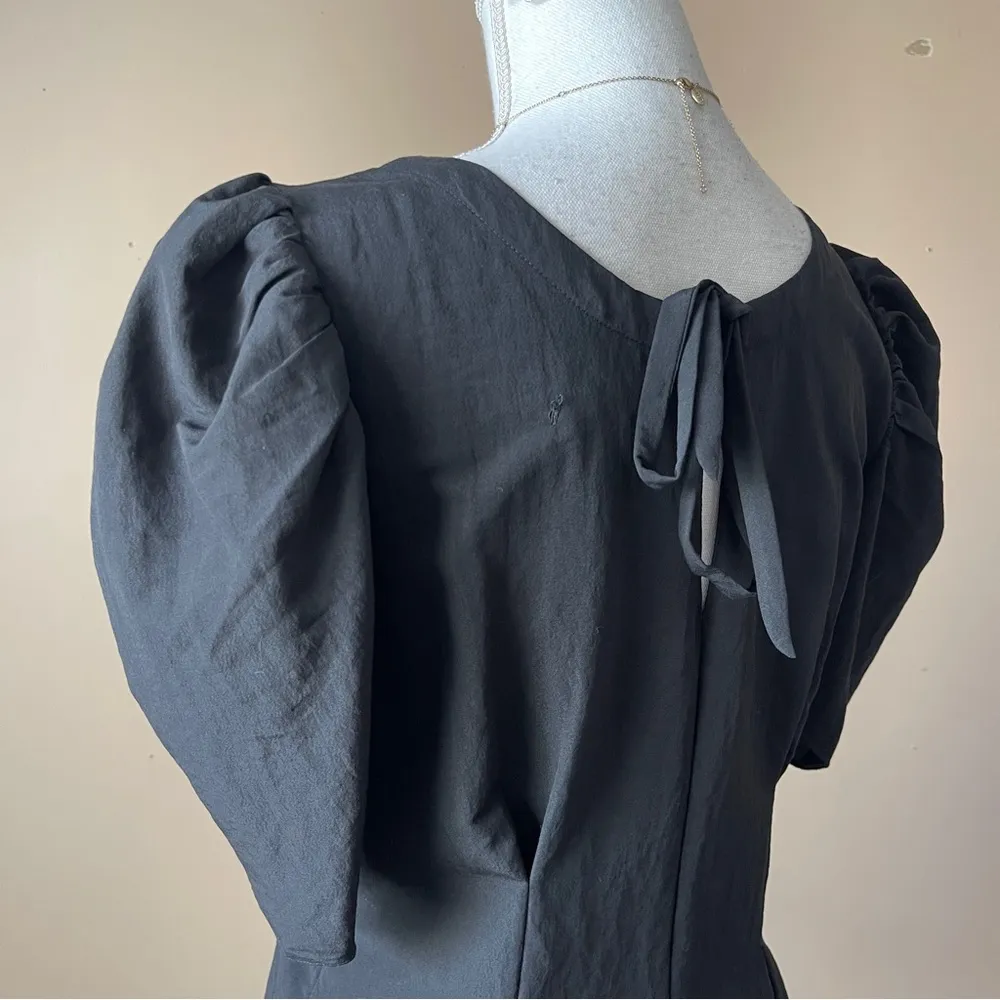 MUSTARD SEED | Black Puff Sleeve Blouse Sz S - Image 4