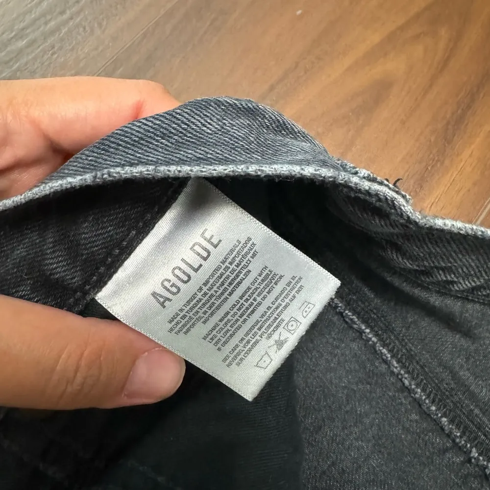 AGOLDE Criss Cross Straight Jeans in 'Shambles' Size 25 - Image 8