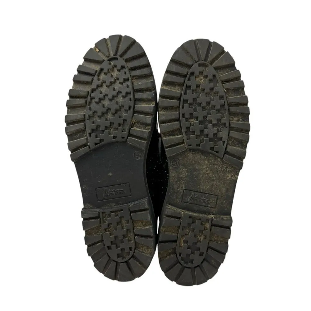 Ammann Valbella III Women's Black Glitter Leather Lace Up Ankle Snow Boots US 9 - Image 4