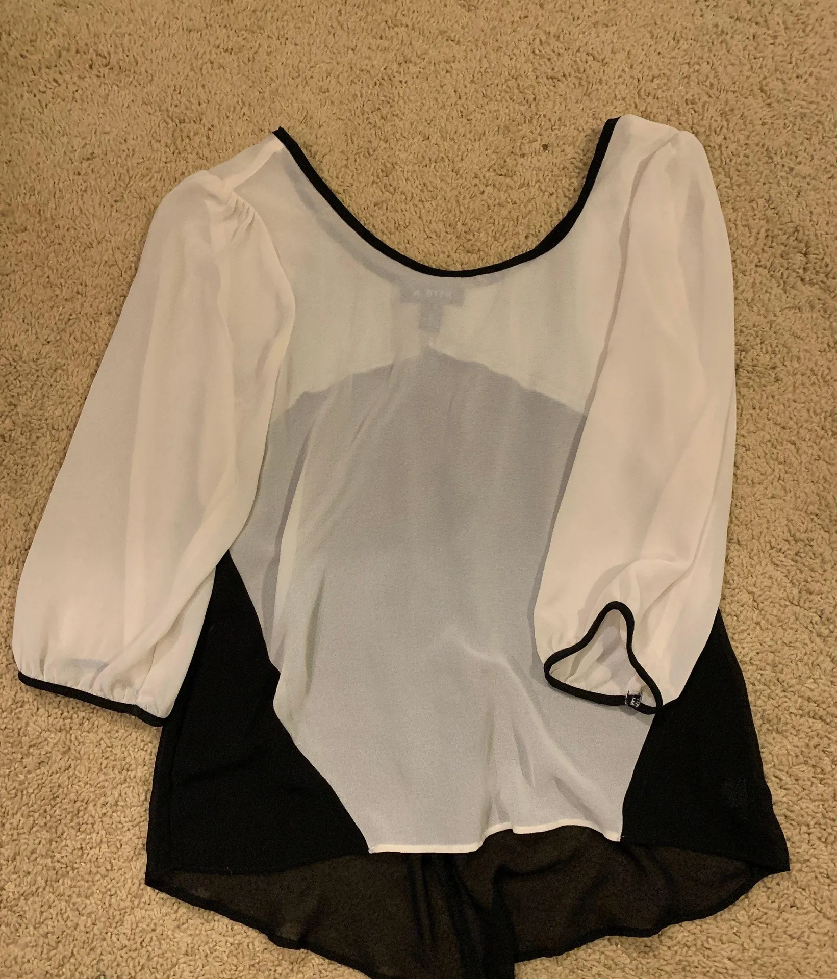 Sheer Black And White Top - Image 2