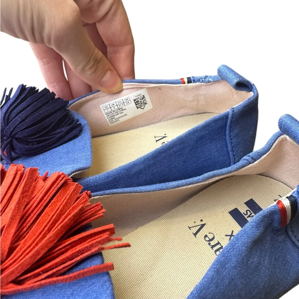 TOMS x Clare V. Women's Deconstructed Alpargata Denim Tassel Espadrille Flats 7 - Image 2