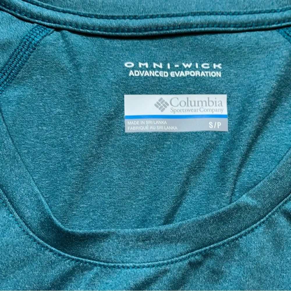Columbia omniwick long sleeve teal shirt size small - Image 4