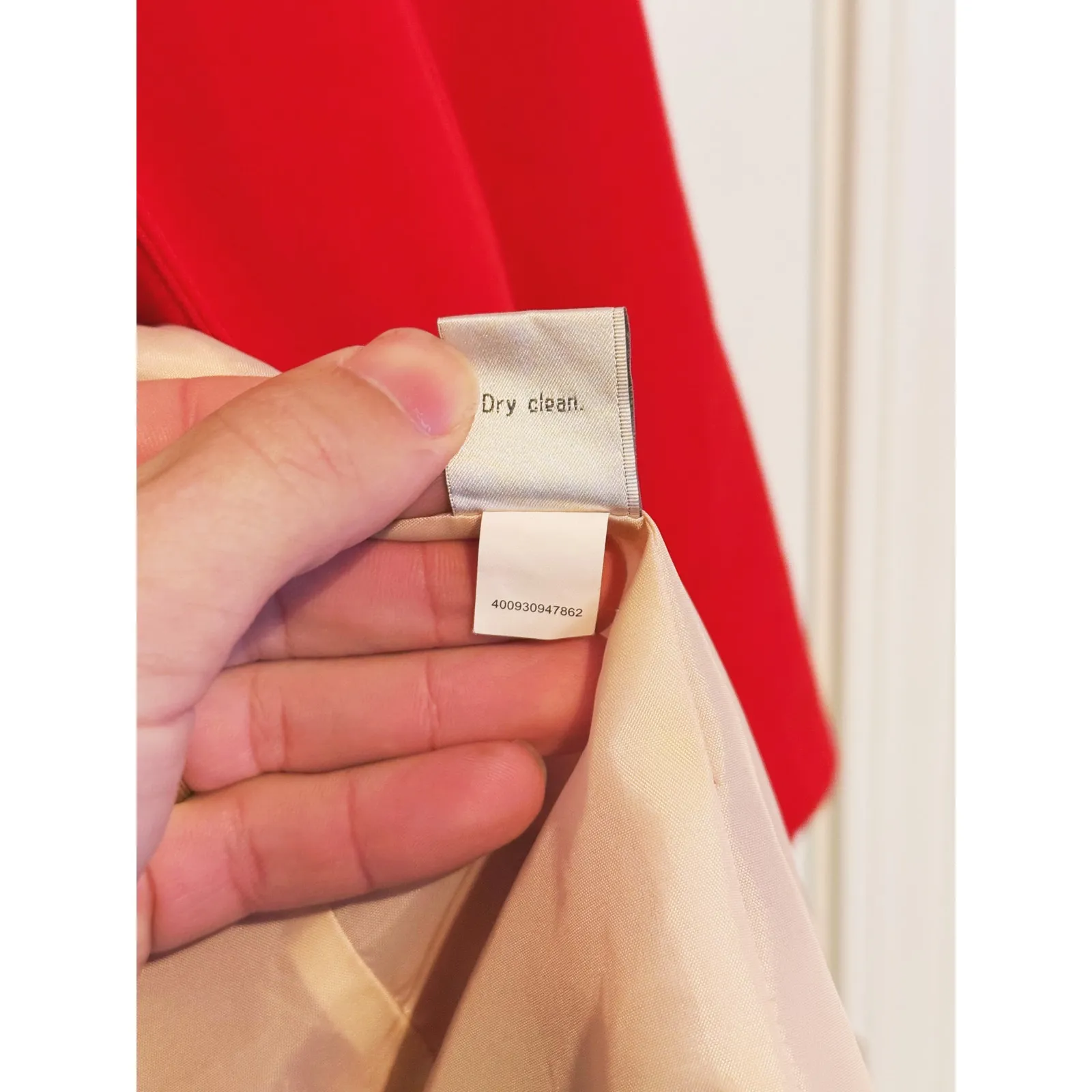 LC Valentines Open Front Blazer Size 4 Red Career Office Professional Feminine - Image 6