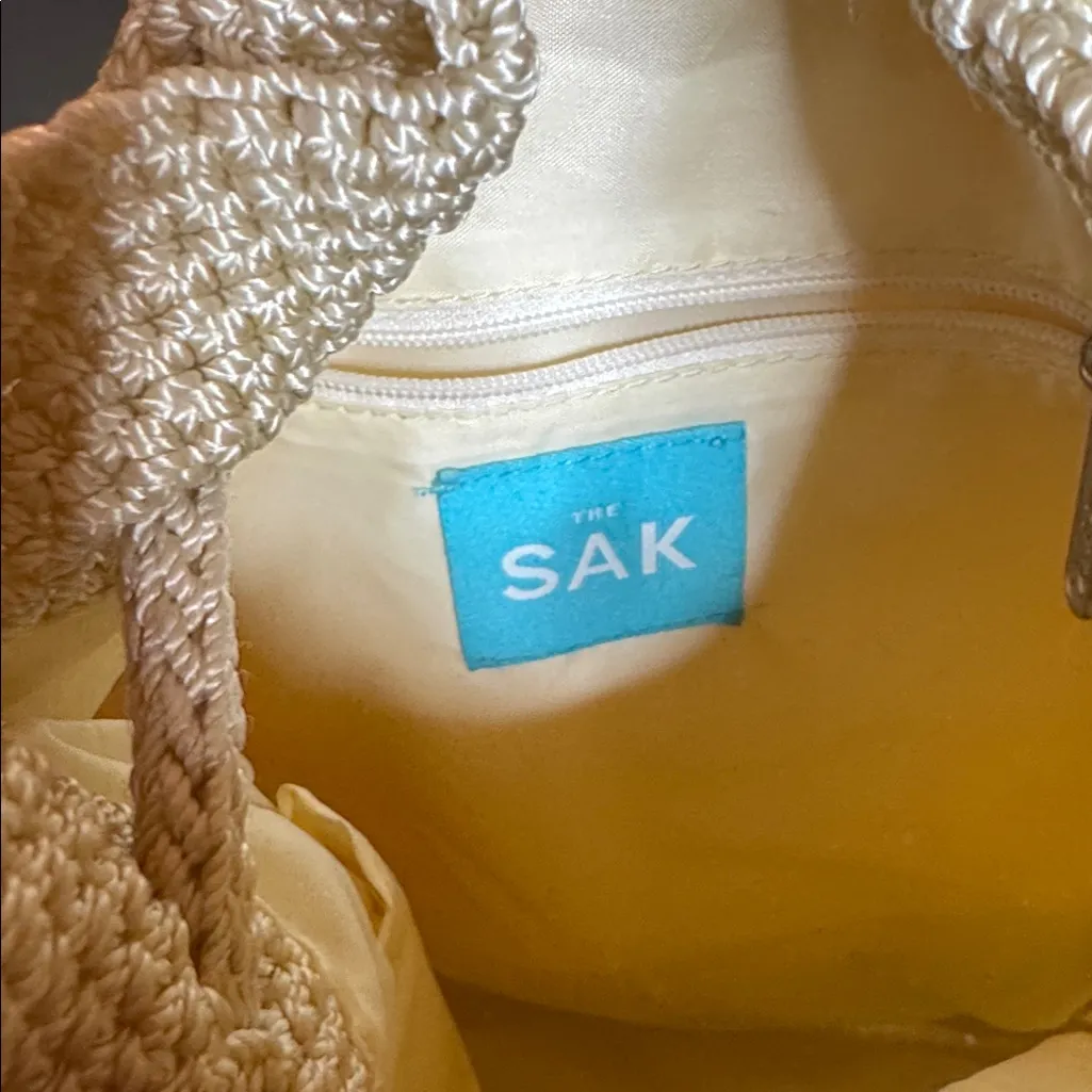 NWOT The Sak Large Dylan Backpack in Crochet w/ Adjustable Backstrap Cream Ivory - Image 7