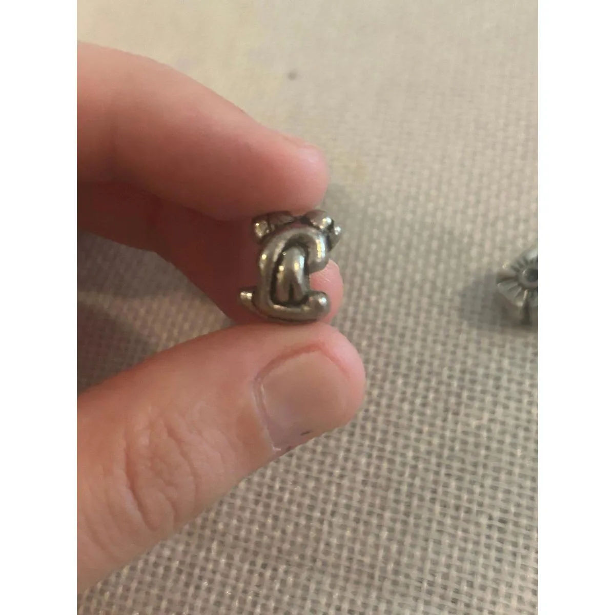 A506 charm bracket silver plated 5 pcs Gray - Image 9