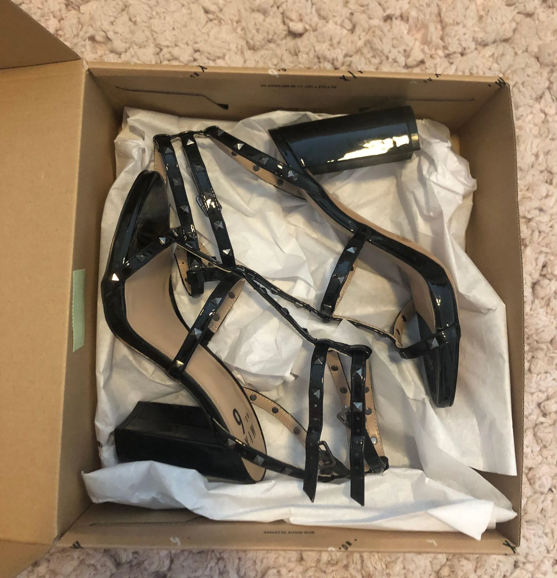 mix no. 6 Black Studded Block Heel - Image 7