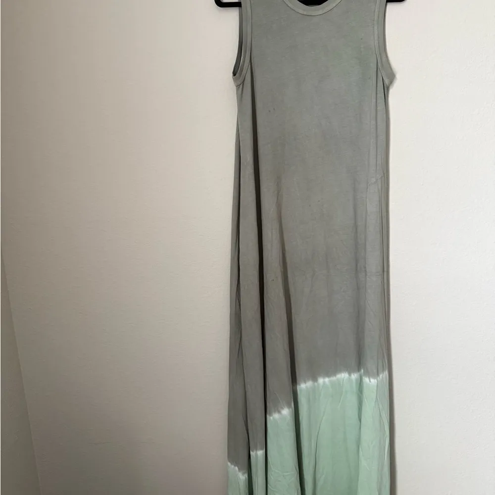 RAQUEL ALLEGRA SLEEVELESS DRAMA MAXI IN SAGE TIE DYE Green Size 0 - Image 3