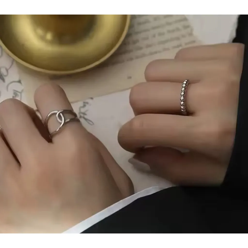 NEW Unisex Handmade 925 Sterling Silver Knot Band Ring,‎ Adjustable - Image 6