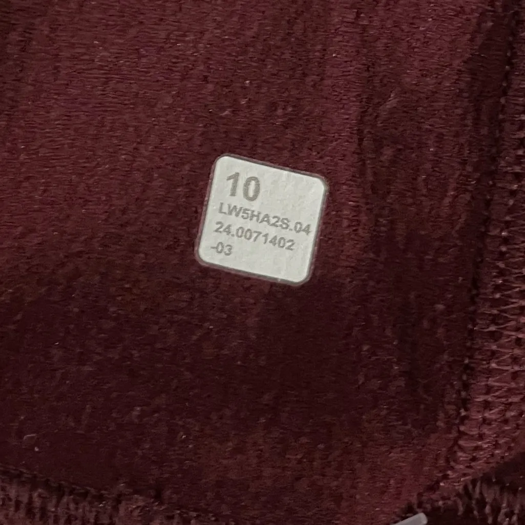 Lululemon NWT Fleece High Rise Running Tights 28” Leggings Garnet Size 10 - Image 12