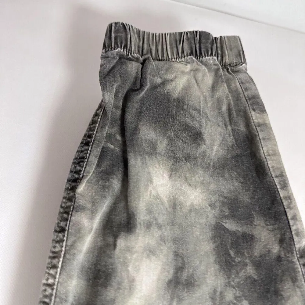 American Eagle Pants Womens 4 Long Cargo Green Gray Tie Dye Camo Print Joggers - Image 7