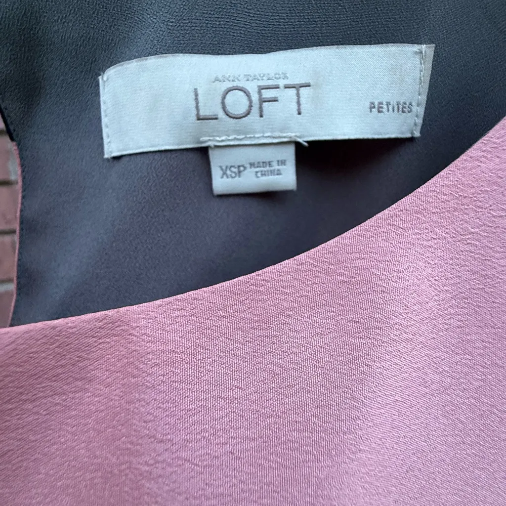 Ann Taylor LOFT Striped Pink Gray Sleeveless Mini Dress Size Petite XS XSP - Image 8