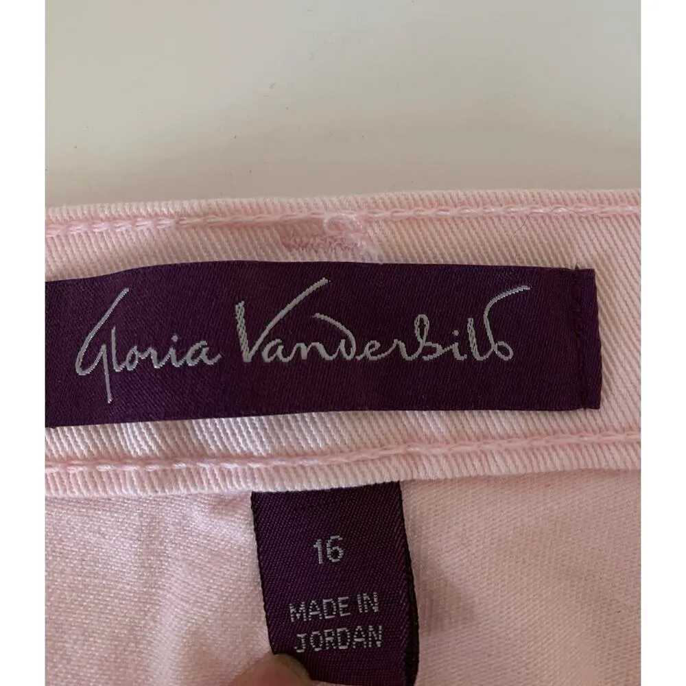 Gloria Vanderbilt Amanda Jeans pink 16 short - Image 3