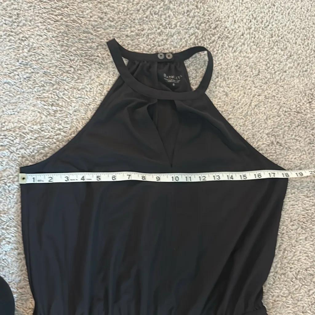 Athleta Black Wide leg Mercer Romper Sz 8 - Image 8