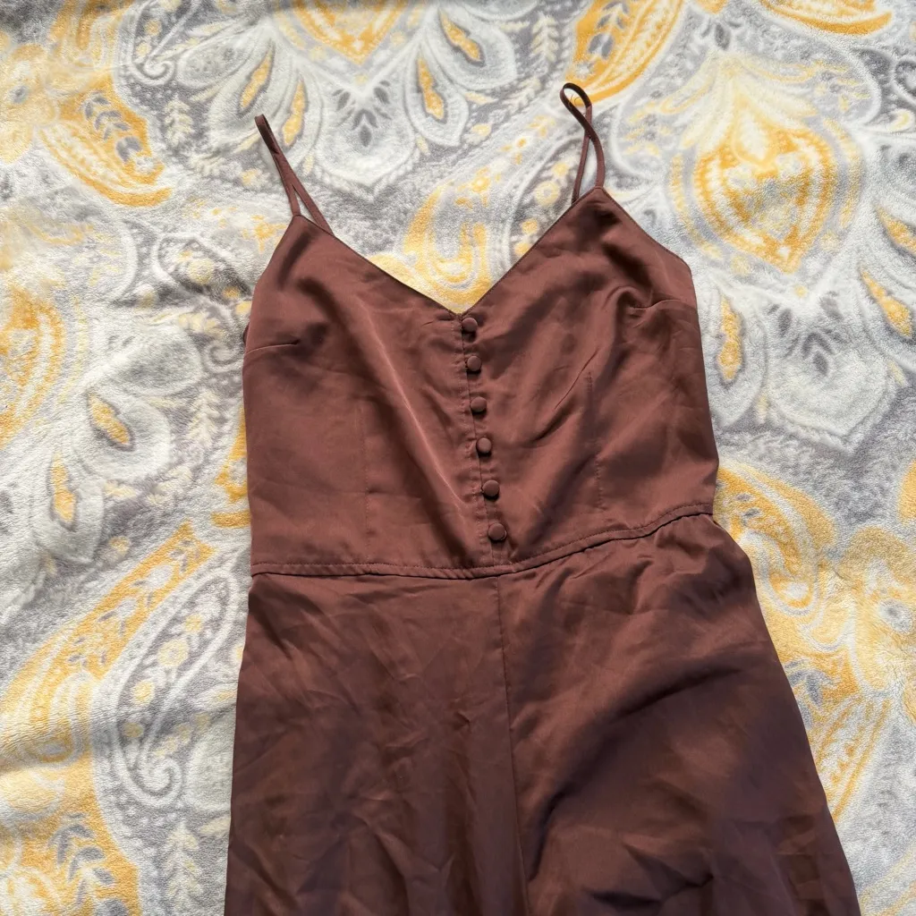 Abercrombie and fitch brown jumpsuit size medium - Image 3