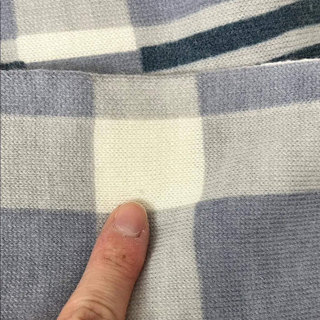 Tribal Jeans Asymmetric Acrylic Plaid Pullover Poncho - Image 11