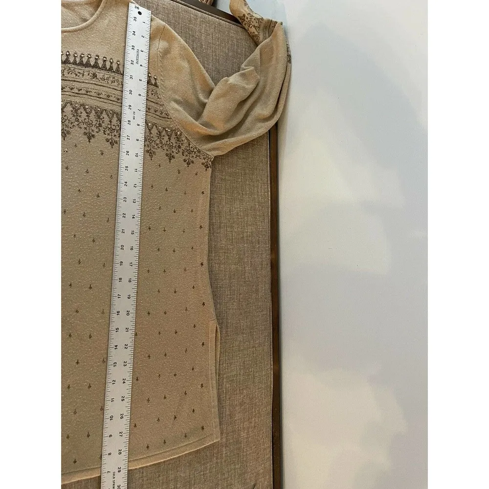 Lane Bryant Women’s Size 14/16 Brown Tunic Shirt Sweater Tie Neck Acrylic - Image 5