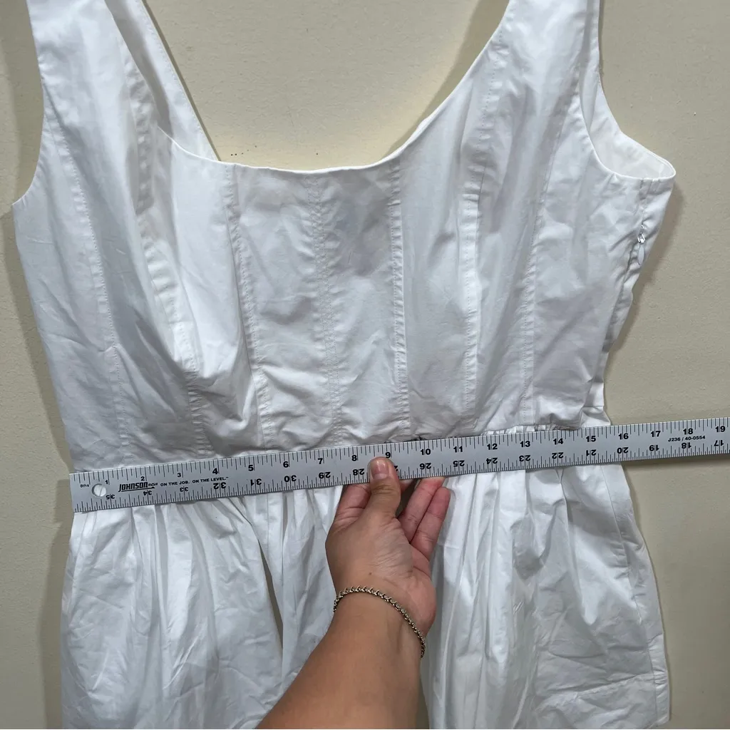 NWT J.Crew Miss Selfridge poplin corset mini dress in white size 10 white - Image 5