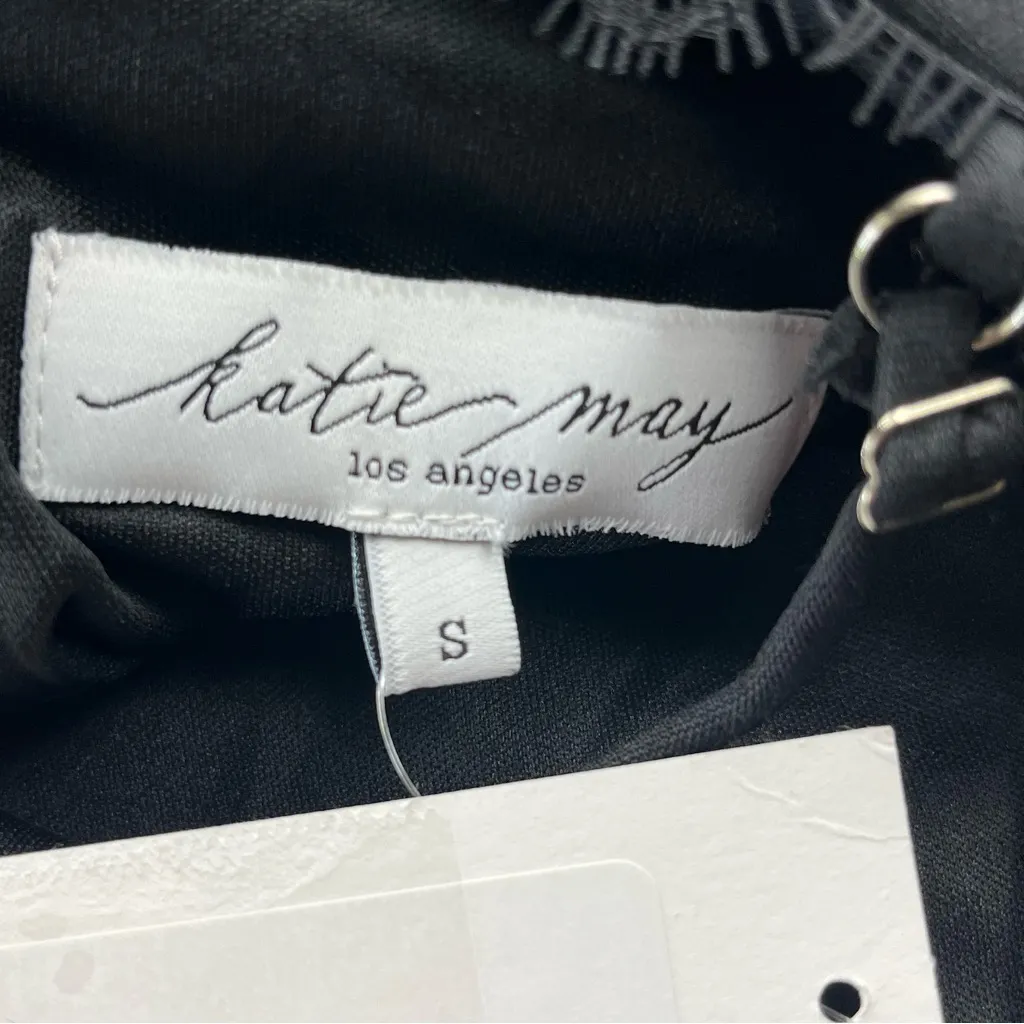 Katie May Black Plunge Low‎ Back Saylor Gown Maxi Dress Womens Size Small NEW - Image 4