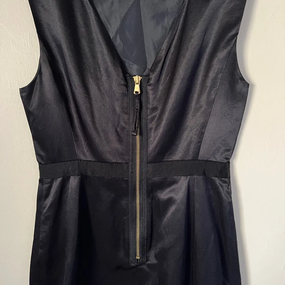 Marc by Marc Jacobs Black Satin Sleeveless Cocktail Dress Size 2 - Image 6