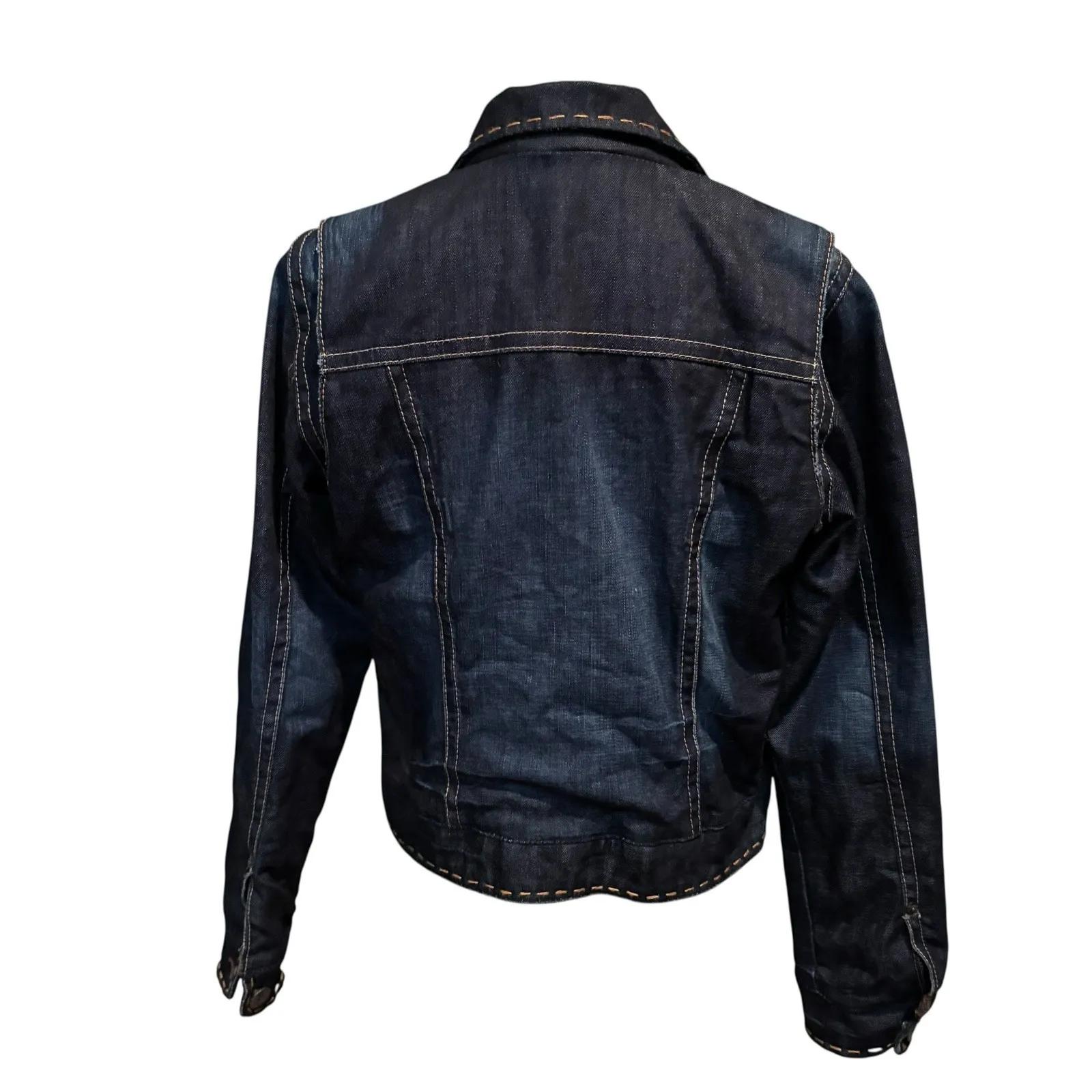 Western Glove Works‎ 1921 Est. Blue Denim Jean Jacket Womens Size Large Lined - Image 2