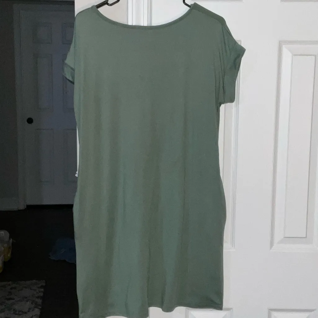 Entro  Sage Green V-Neck Short Sleeve Tee - Image 4
