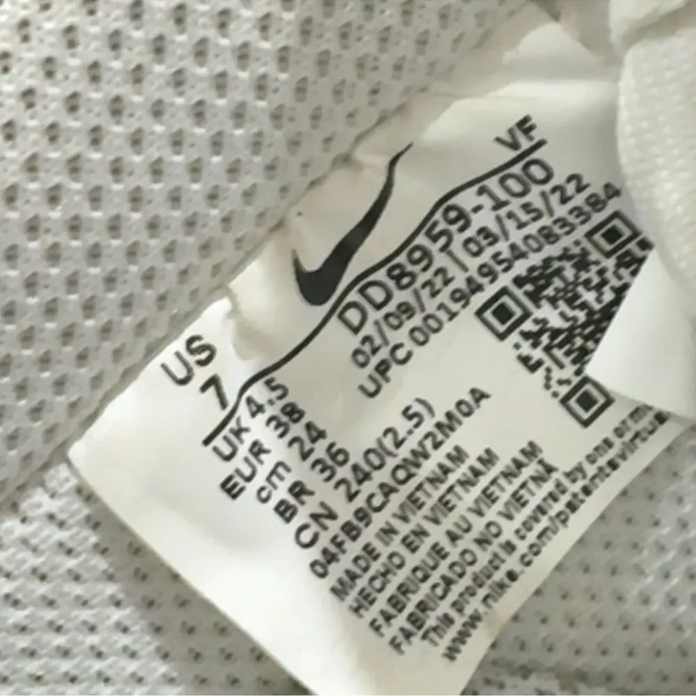 Nike Air Force 1’s Sneakers Athletic White Women’s 7 - Image 5