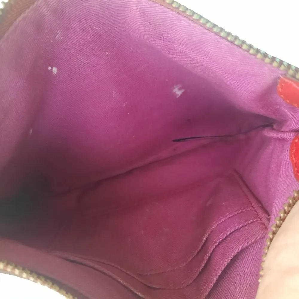 Leather Flat Wallet Red - Image 3