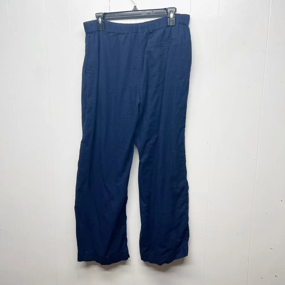 Caslon Womens Pants Petite L Pull On Wide Leg Linen Blend Vacation Coastal Beach - Image 6