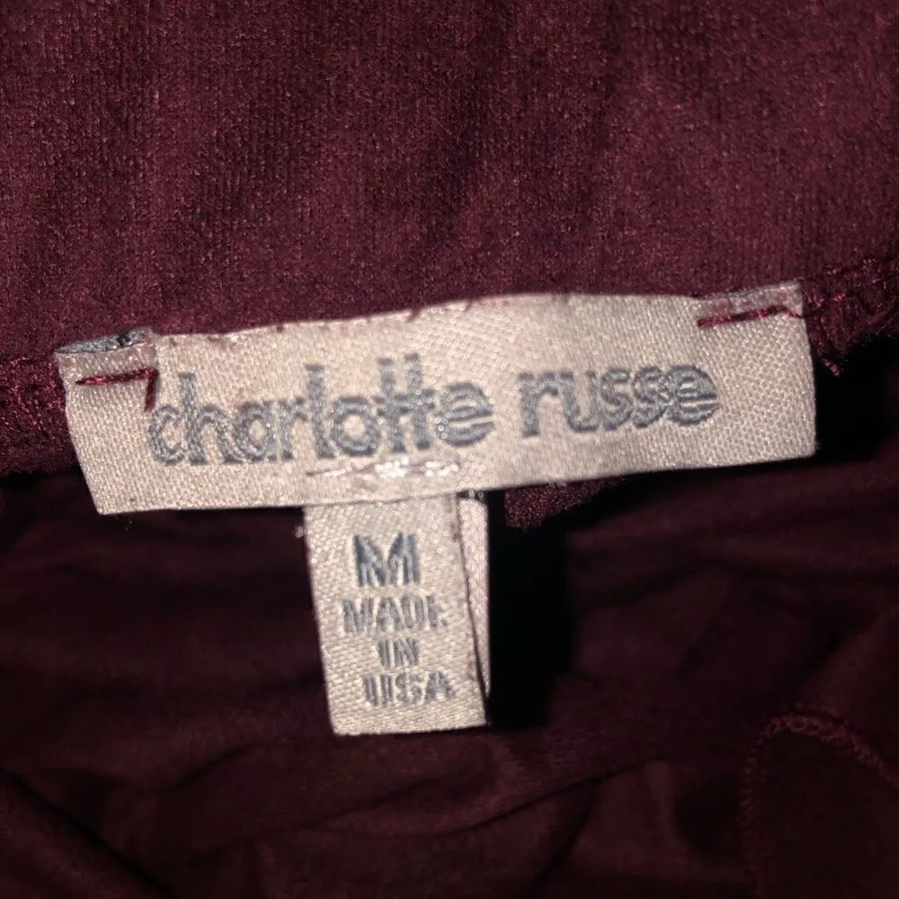 💕5️⃣ Charlotte Russe velvet ruffle skirt size med - Image 3
