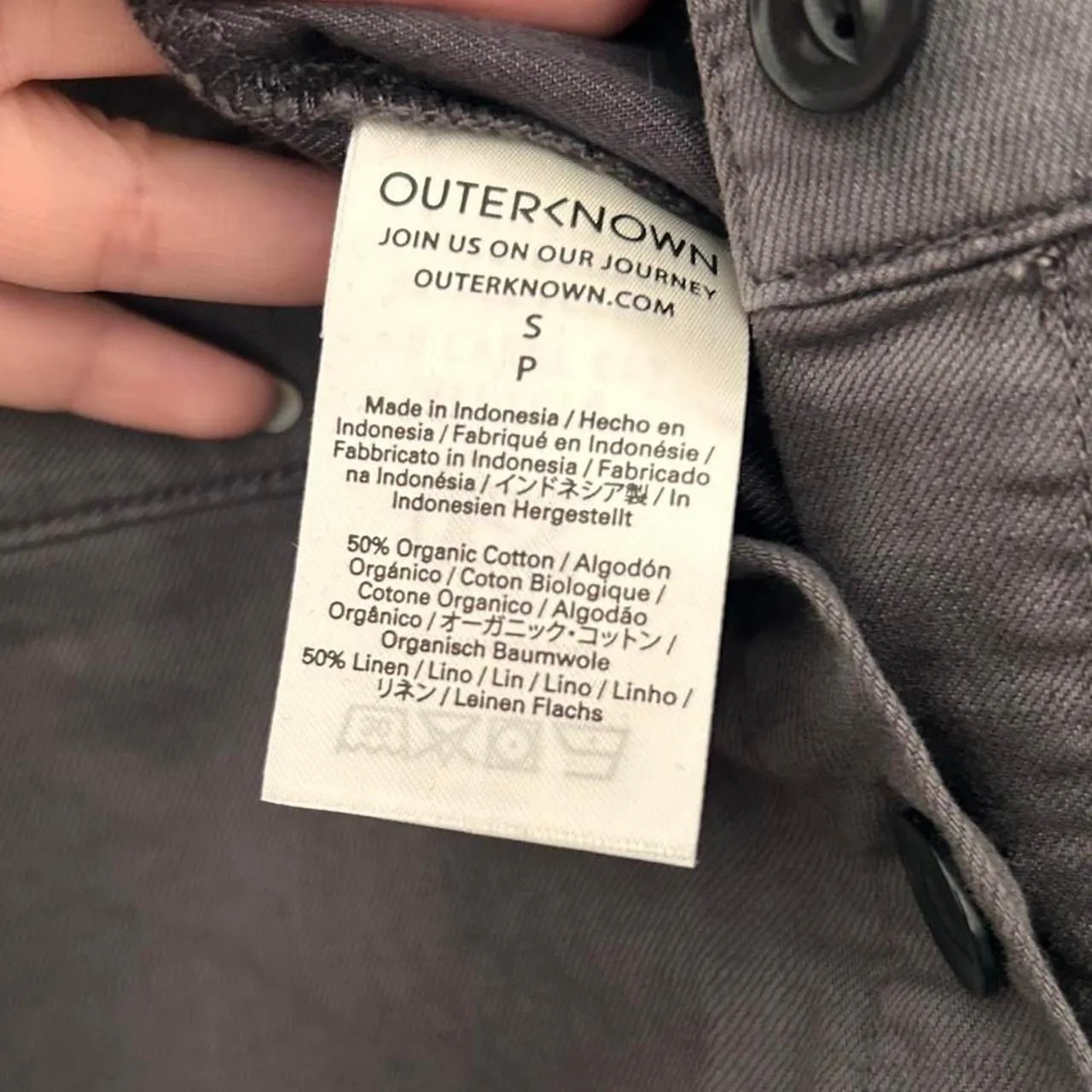 Outerknown S.E.A. Utility Coveralls Jumpsuit Storm Grey Organic Cotton Linen SP Gray Size undefined - Image 7