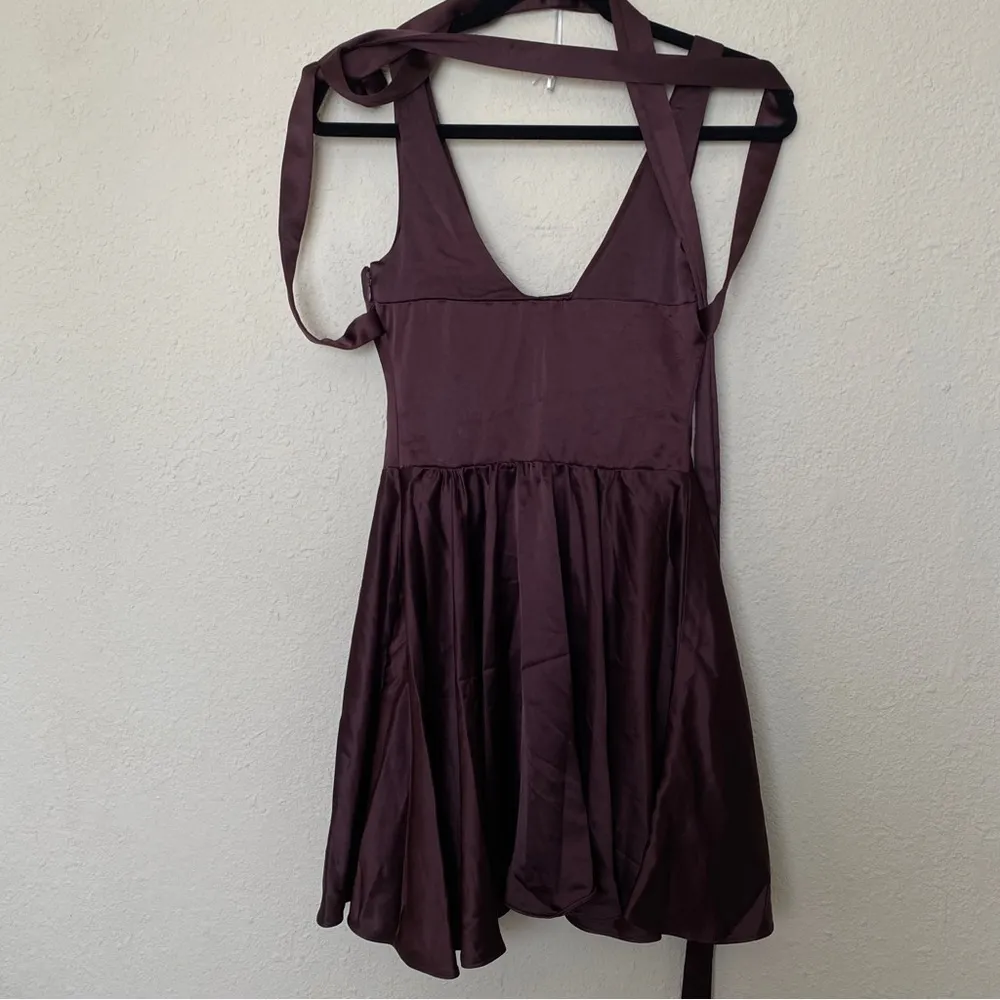 HOUSE OF CB L longer length 'Shiema' Rich Brown Mini Dress NWOT size L‎ - Image 6