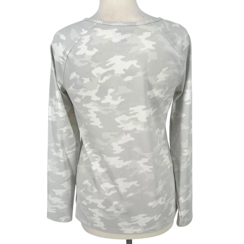 Spanx Better Base Crew Womens Long Sleeve Camo Print Top Size Large - Image 6