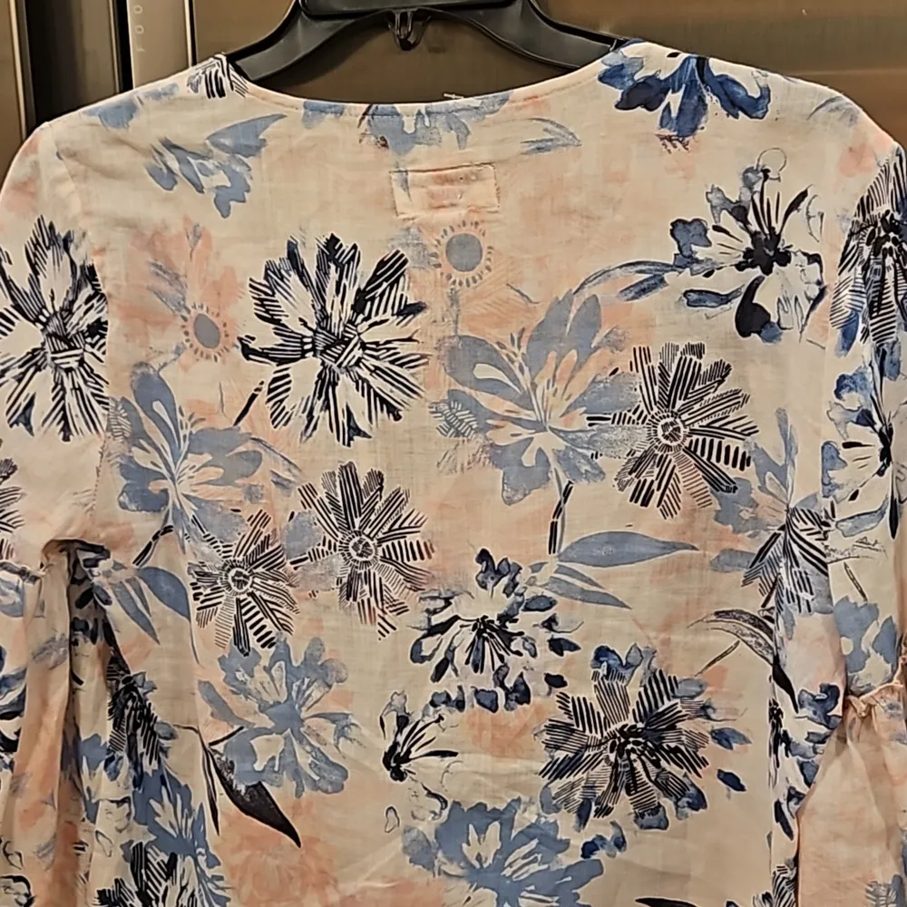 đź’•JOHNNY WAS WORKSHOPđź’• Embroidered Peasant Blouse ~ Painterly Floral Print XS - Image 12