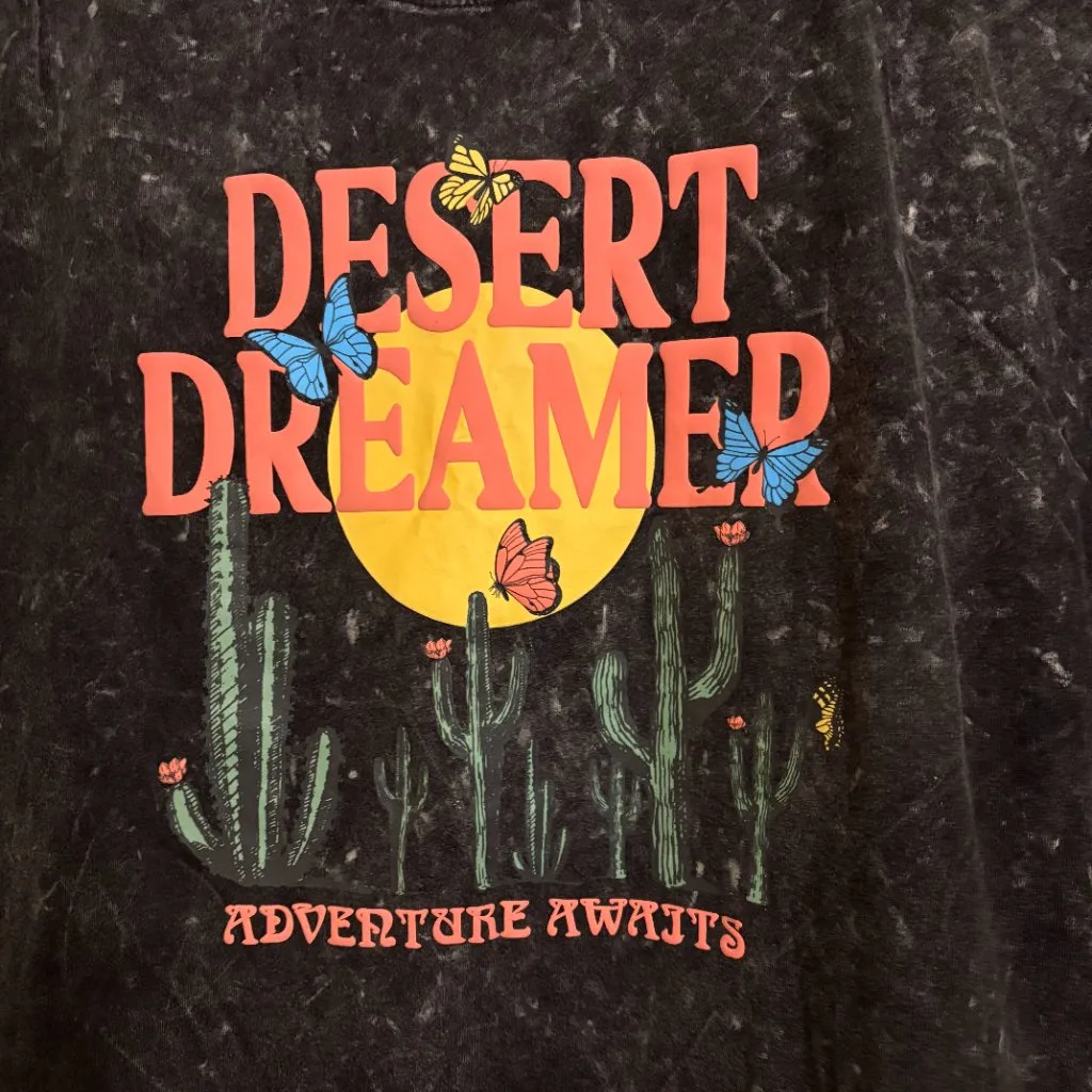 Desert Dream Crop Top XL Xtra Large Black Organic Generation OG Short Sleeve - Image 2