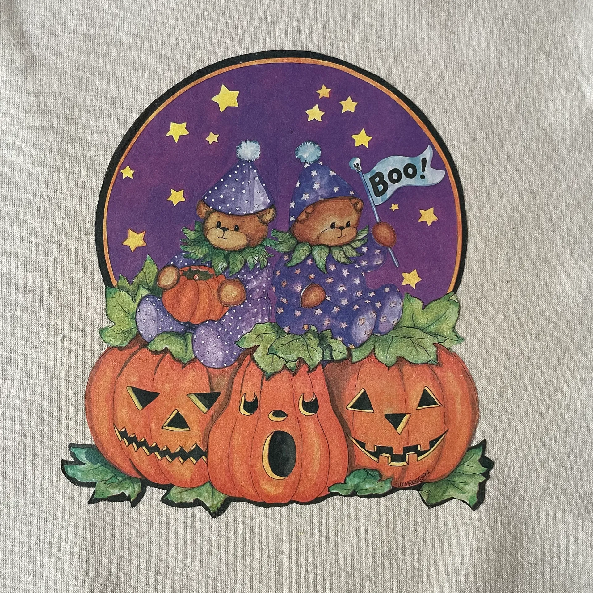 Vintage Halloween Clown Teddy Bear Tote Bag - Image 2