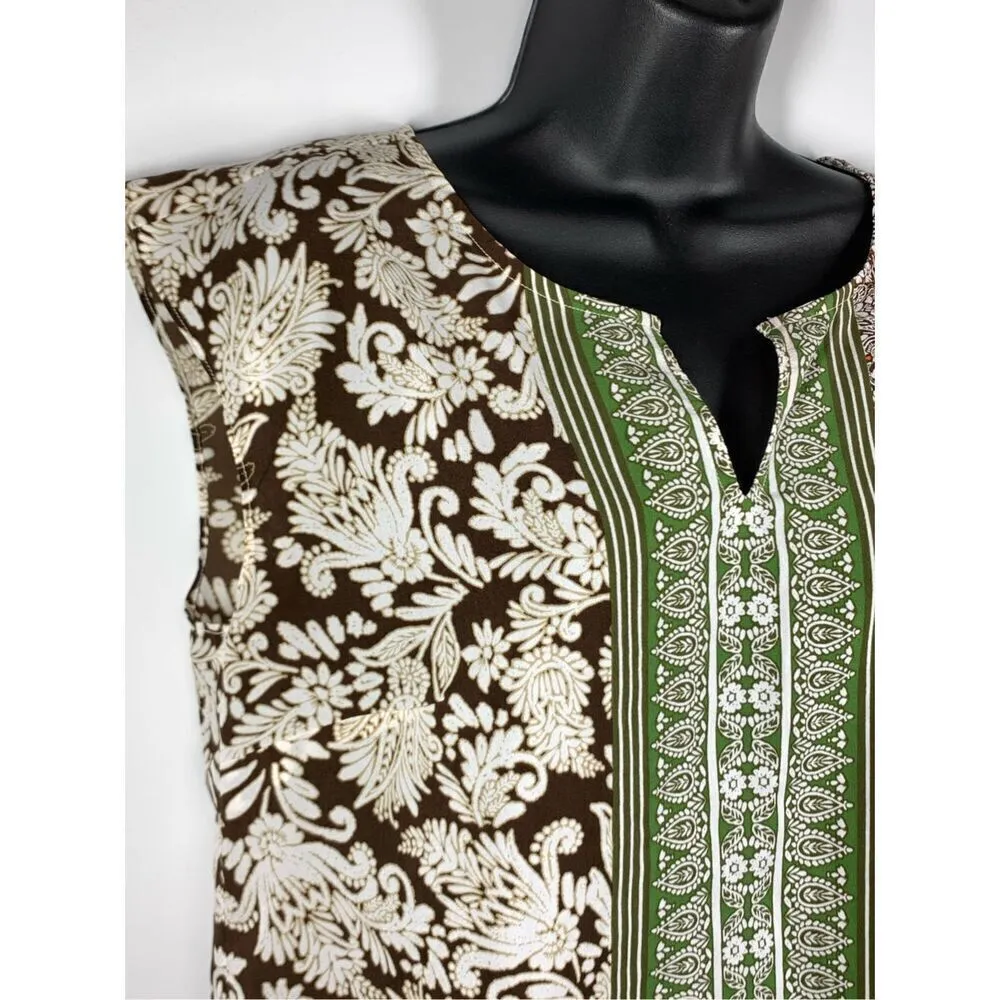 Talbots capped sleeve tunic blouse size medium - Image 4