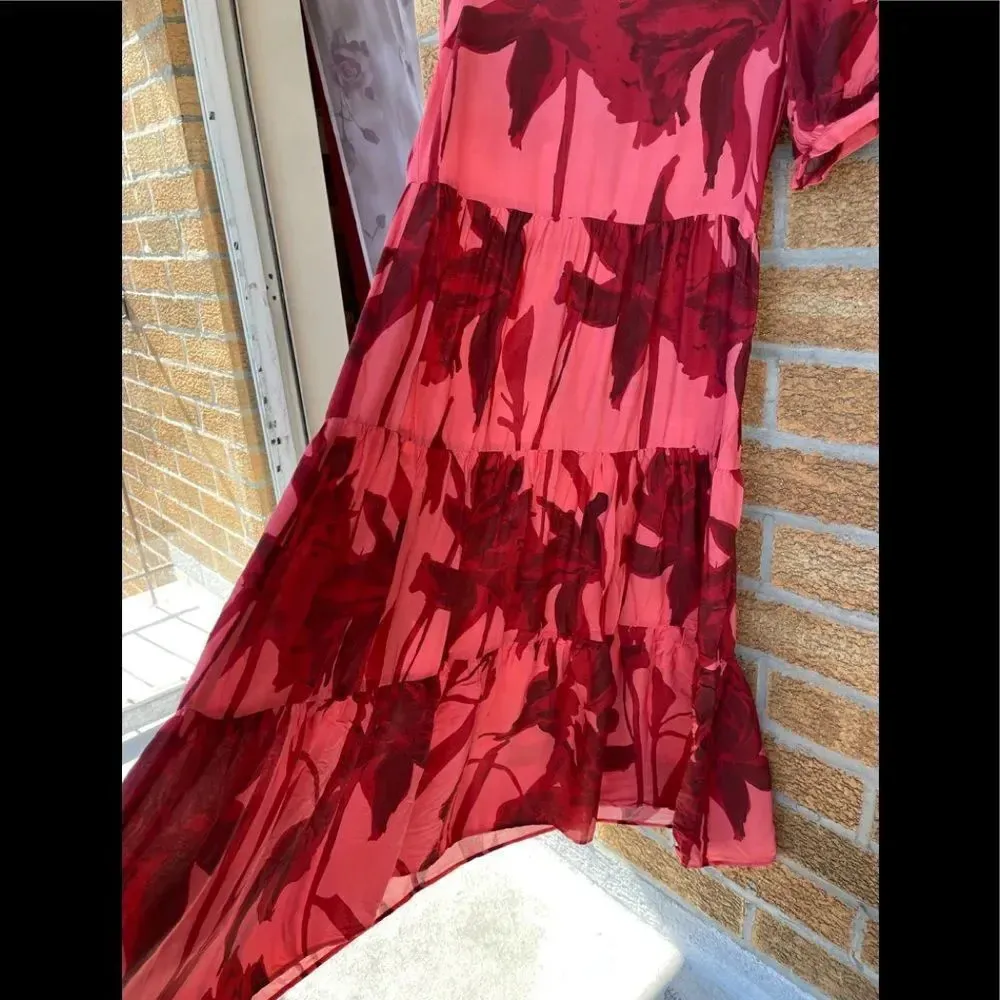 OYSHO print maxi dress. Size small - Image 3