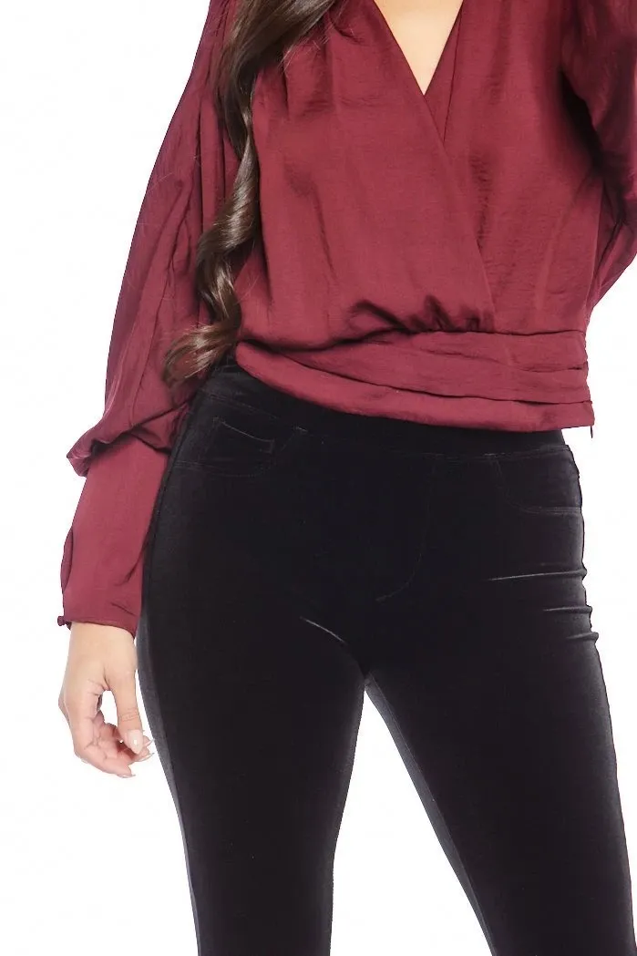 BLANK NYC Black Velvet Bell Bottoms  - Image 3