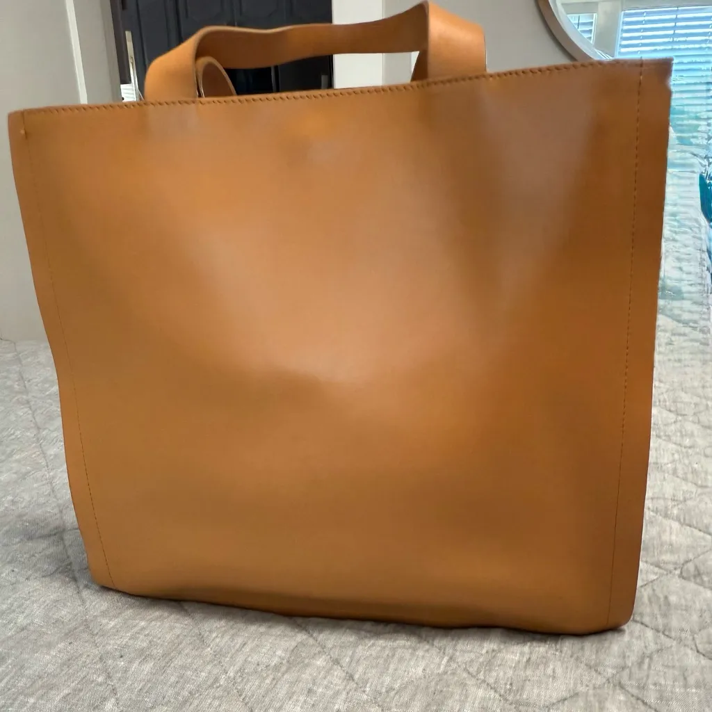 Furla Brown Leather Tote Bag - Image 2