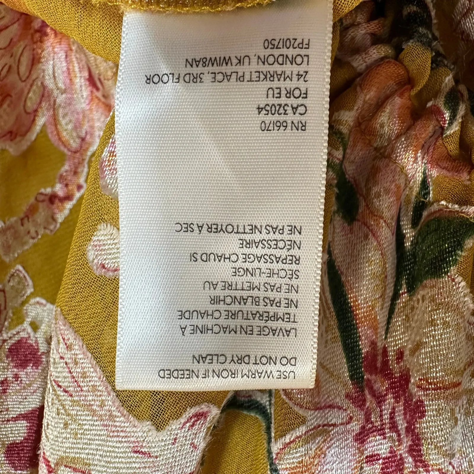 Free‎ People Only In Dreams Burnout Kimono Women's OS Gold Tie Waist Sheer Top - Image 7