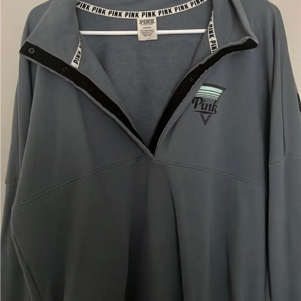 PINK Victoria’s Secret 1/4 Button Up Sweatshirt Size M - Image 5