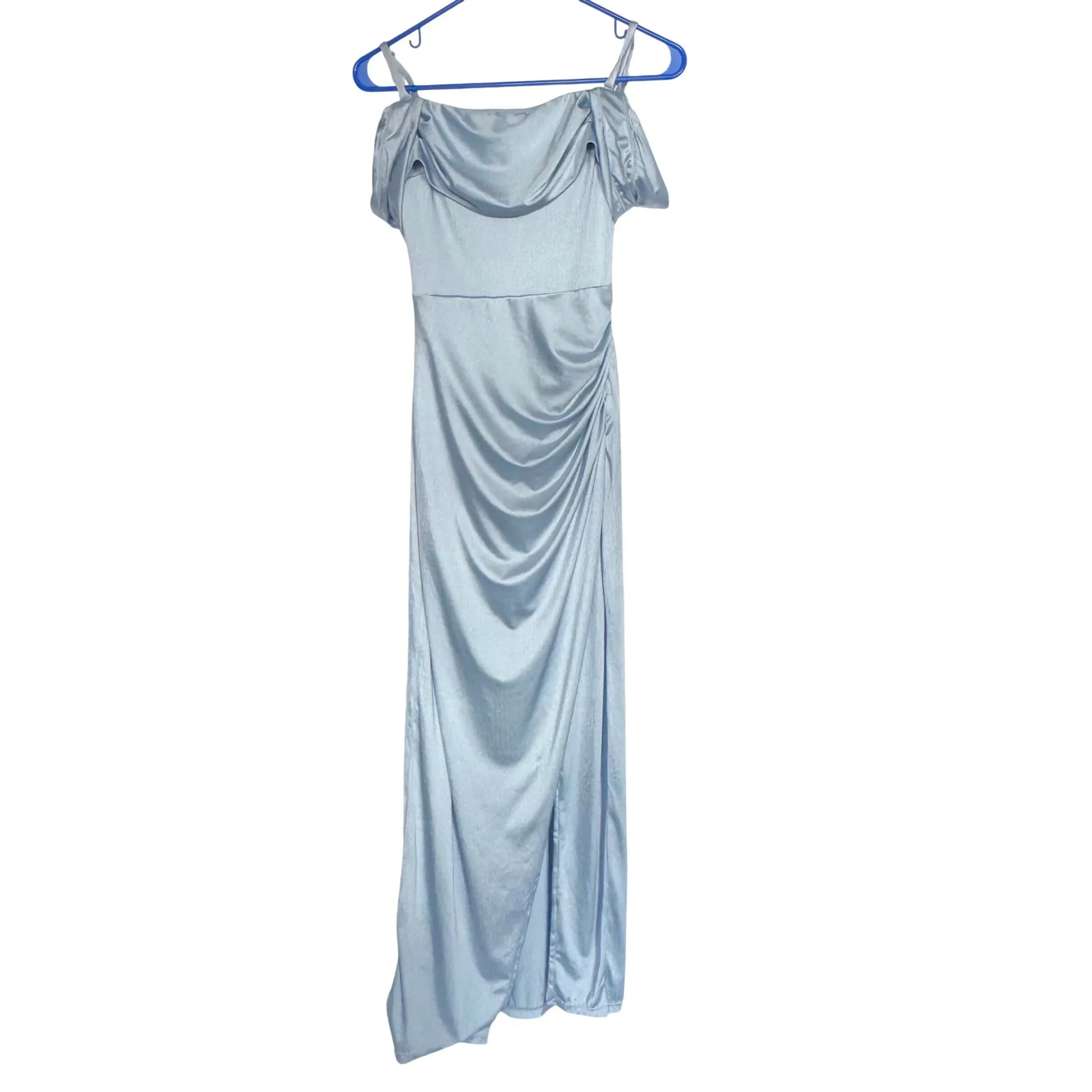 NWT Popilush Light Blue Multiway Shapewear Maxi Dress Off Shoulder Small - Image 7