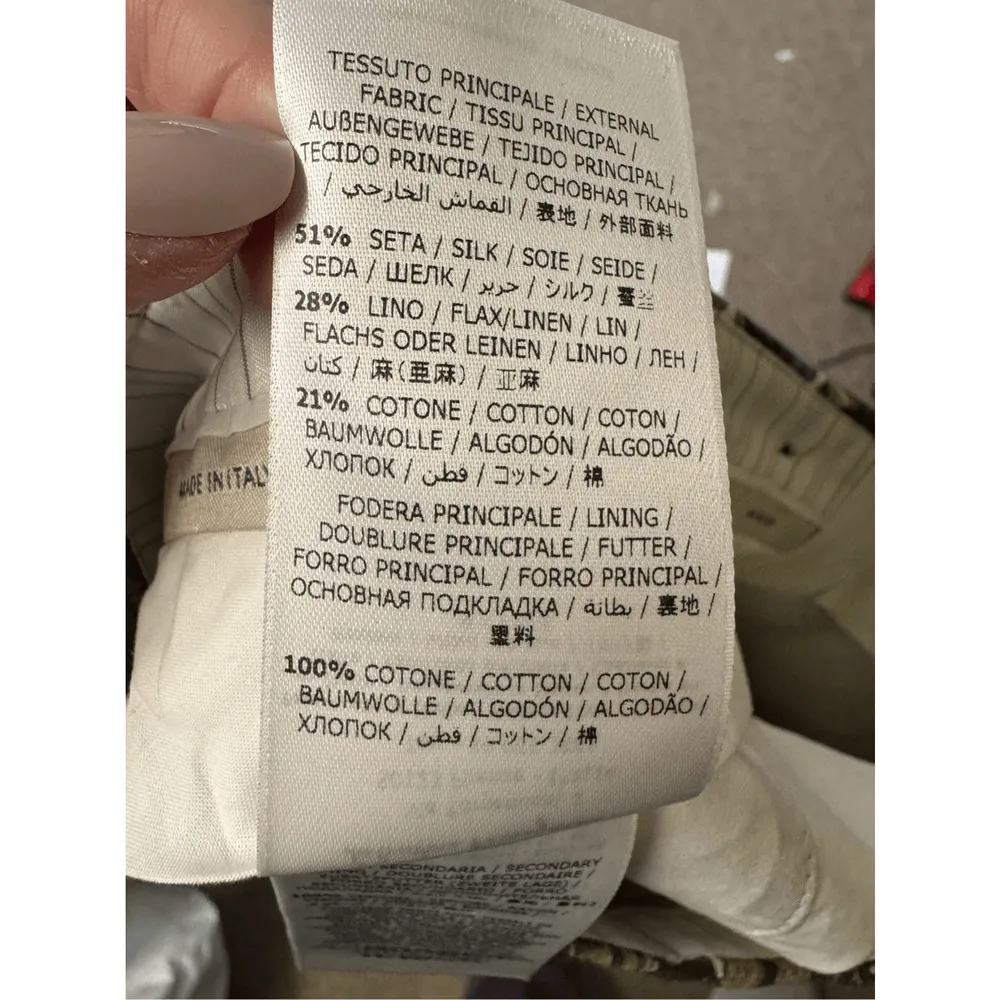 Salvatore Ferragamo NWT Silk Blend Foliage Printed Pants Size EU 42/US 8 - Image 8